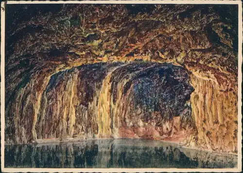Ansichtskarte Saalfeld (Saale) Feengrotten Heilquelle Grotte Innenansicht 1930