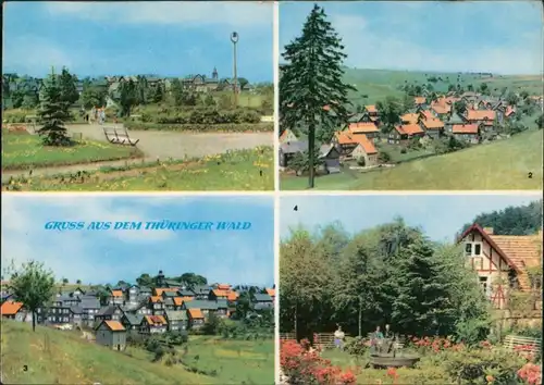 Schnett-Masserberg DDR Mehrbild-AK mit Schnett, Masserberg,  Fahrenbach  1967
