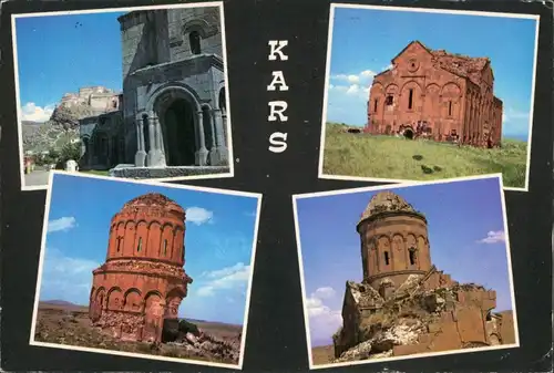 Postcard Kars (Türkei) Qers KARS Multi-View-Postcard (4 photos) 1975