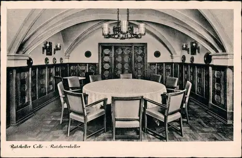 Ansichtskarte Celle Ratsherrenkeller - Rundtisch 1940