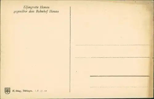 Ansichtskarte Honau 2 Bild Elfengrotte - Haus 1934