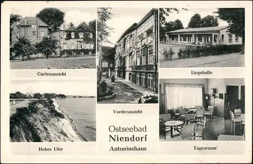 Ansichtskarte Niendorf-Timmendorfer Strand MB Antoniushaus - Garten 1955