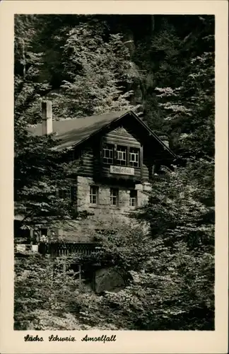 .Sachsen Sächsische Schweiz - Allgemein Amselfall (Elbsandsteingebirge) 1956