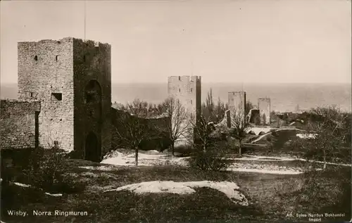 Wisby Visby Norra Ringmuren/Alte Stadtmauer Turm Türme Ringmauer 1920