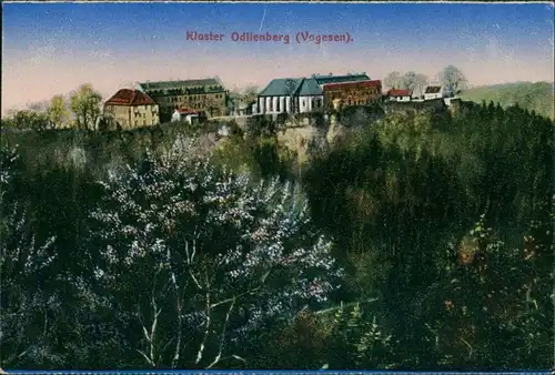 CPA St. Odilienberg Mont Sainte-Odile Partie am Kloster 1914