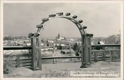 Ansichtskarte Friedrichsbrunn Torbogen - Stadt im Winter 1960