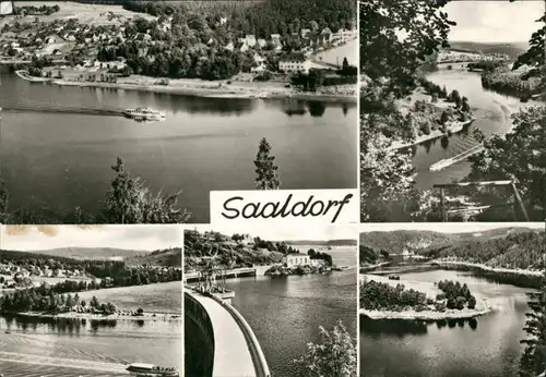 Bad Lobenstein DDR Mehrbild-AK mit Saaletalsperre, 5 Echtfoto-Ansichten 1975