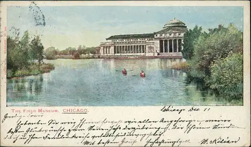 Chicago "The Windy City" The Field Museum Vintage Postcard USA Amerika 1901