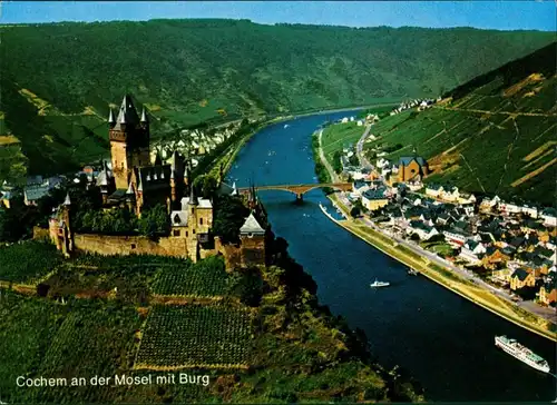 Ansichtskarte Cochem Kochem Blick auf die Stadt 1985
