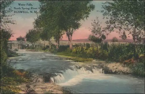 Postcard Roswell (New Mexico) North Spring River 1909