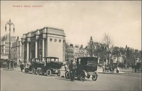 Postcard London Marble Arch - Autos Cars 1913