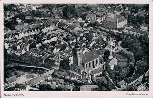 Postcard Heilsberg (Ostpreußen) Lidzbark Warmiński Luftbild 1932