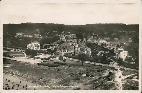 Postcard Misdroy Międzyzdroje Luftbild Straßen Hotels 1930