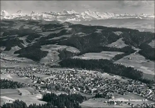 Ansichtskarte Langnau im Emmental Luftbild 1966