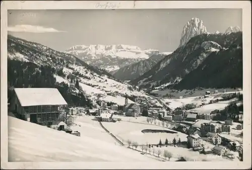 St. Ulrich in Gröden Ortisei Haus und Stadt im Schnee - Winter 1939