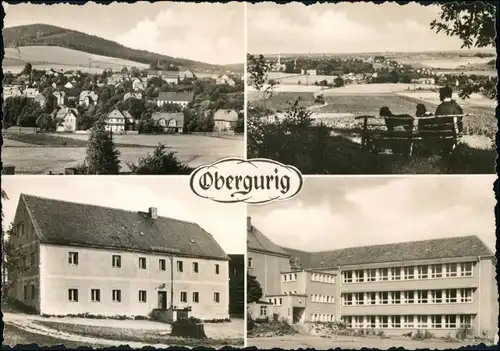 Ansichtskarte Obergurig 4 Bild: Totale, Häuser 1968