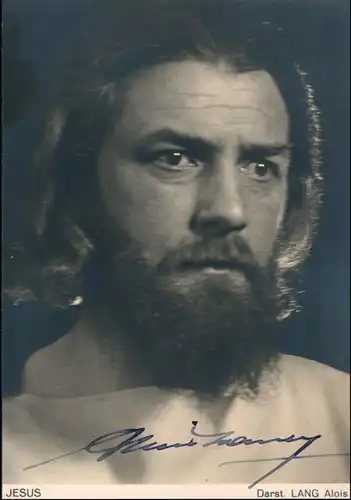 Ansichtskarte Oberammergau Passionsspiele Darst Lang Original Autogramm ? 1934