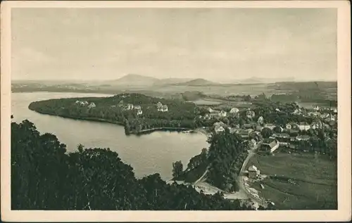 Thammühl-Hirschberg am See Staré Splavy Doksy Panorama-Ansicht Dorf  1930/1929