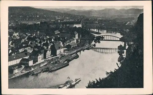 Thammühl-Hirschberg am See Staré Splavy Doksy Panorama-Ansicht mit Elbe 1930