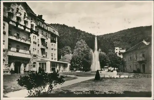 Teplitz-Schönau Teplice Kupele Trenc, GRAND HOTEL, Wasserspiele 1932