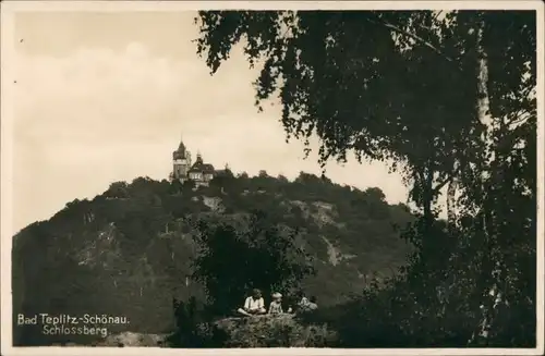 Teplitz-Schönau Teplice Schloss Schlossberg Castle Real-Photo-Postcard 1930