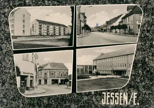 Ansichtskarte Jessen Straßen, Neubauten - 4 Bild 1964