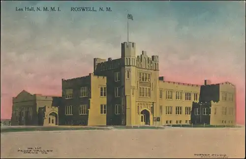 Postcard Roswell (New Mexico) Lea Hall N.M.M.I. 1914