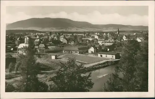 Postcard Třinec Panorama Gesamtansicht, Echtfoto-Postkarte 1955