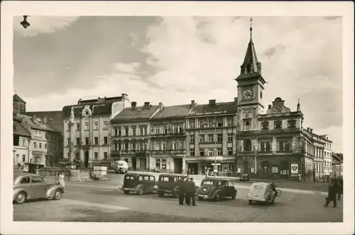 Turnau Turnov TURNOV - Masarykovo náměstí/Teilansicht Parkplatz 1955