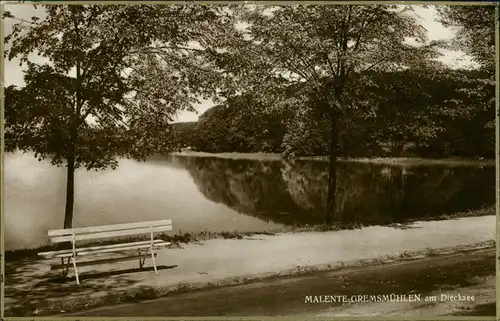 Ansichtskarte Bad Malente-Gremsmühlen-Malente Am Dieksee - Parkbank 1923