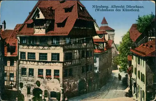 Ansichtskarte Nürnberg Albrecht-Dürer-Haus, Straße 1913