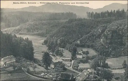 Hinterdittersbach-Dittersbach   Zadní Jetřichovice Jetřichovice Ortspartie 1924