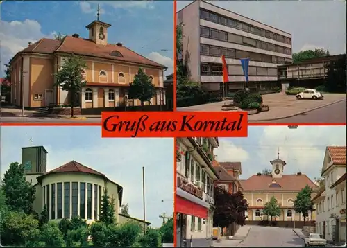 Ansichtskarte Korntal-Münchingen Stadtteilansichten 1980