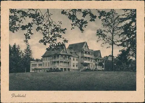 Postcard Bad Königsdorff-Jastrzemb Jastrzębie Zdrój Park-Hotel 1928