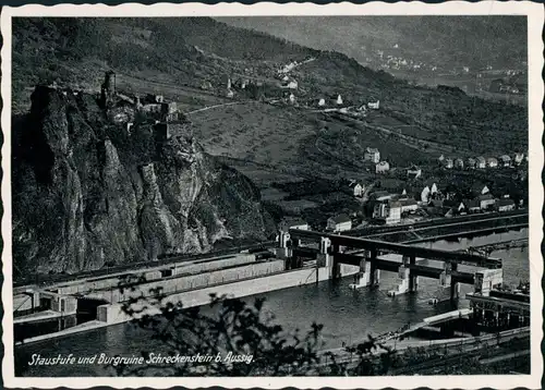 Schreckenstein (Elbe)-Aussig Střekov (Laben) Ústí nad Labem   Staustufe 1934