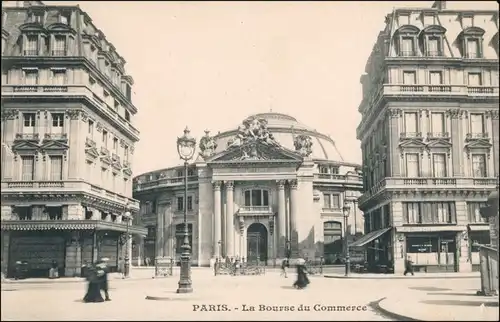 CPA Paris Straßenpartie Pariser Börse / La Bourse 1907