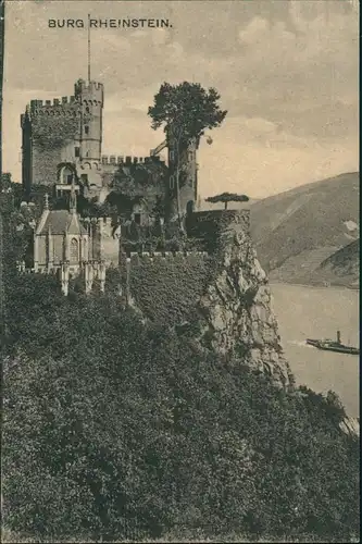 Ansichtskarte Bingen am Rhein Burg / Schloss Rheinstein 1913