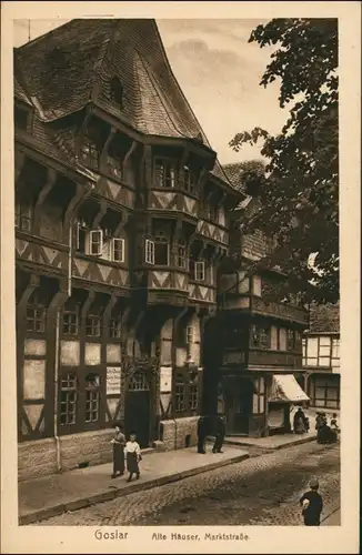 Ansichtskarte Goslar Marktstraße - Alte Häuser 1927