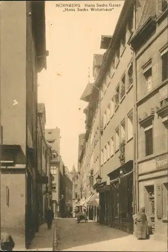 Ansichtskarte Nürnberg Hans Sachs Gasse 1913