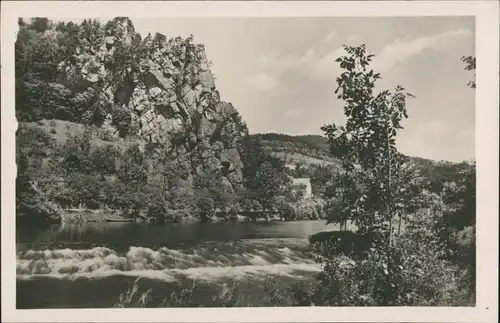 Kleinskal Malá Skála ČESKÝ RÁJ Malá Skála Wasserfall, River Falls Postcard 1950