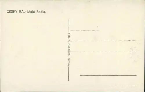 Kleinskal Malá Skála ČESKÝ RÁJ Malá Skála Wasserfall, River Falls Postcard 1950