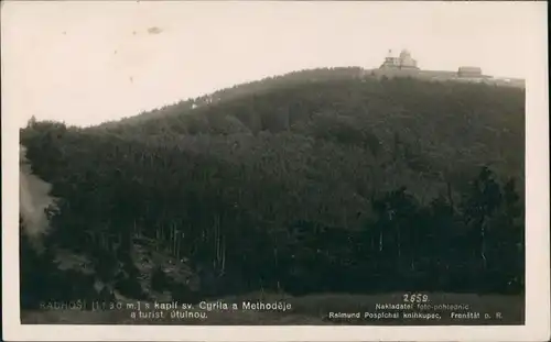 Rosenau Rožnov pod Radhoštěm Kapelle Radhoscht Radhošt Real-Photo-Postcard 1929