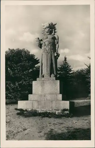 Rosenau Rožnov pod Radhoštěm Socha RADEGAST na Radhošti/Denkmal  Radhošť 1950