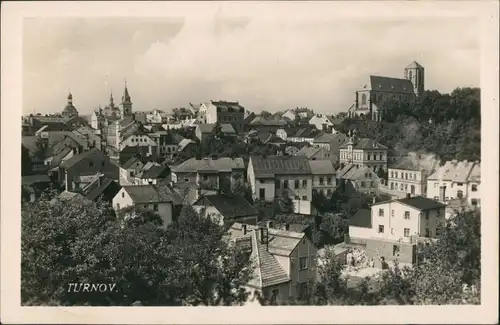 Postcard Turnau Turnov Panorama-Ansicht 1943
