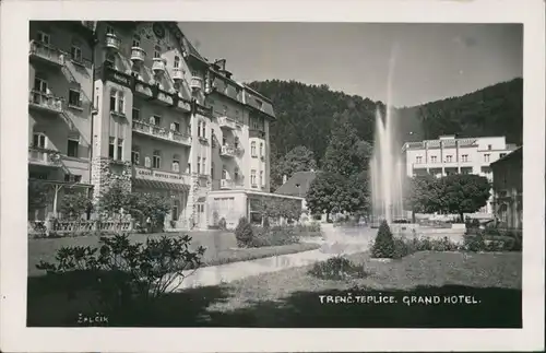 Trentschin-Teplitz Trenčianske Teplice Trencsénteplic  Partie  Grand Hotel 1934