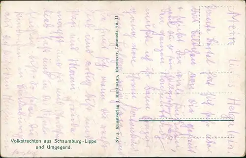 Ansichtskarte Bückeburg Trachten aus Schaumburg-Lippe - Kinder 1914