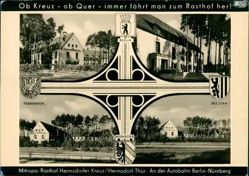 Hermsdorf (Thüringen) Hermsdorfer Kreuz - Raststätte 4 Bild 1967