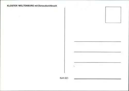 Kelheim Luftbild-Aufnahme KLOSTER WELTENBURG mit Donaudurchbruch 2000