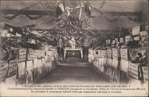 CPA Verdun Gedenkaltar im Zelt 1919