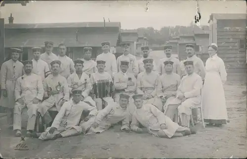 Probstheida-Leipzig Militaria WK1 Soldaten, Baracken Krankenschwester 1916